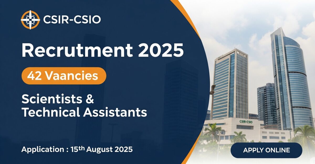 CSIR CSIO Recruitment 2025