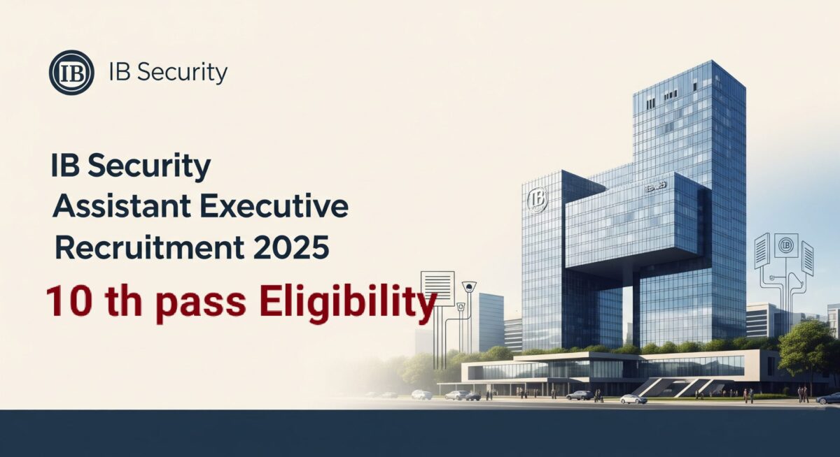 IB security assistant executive recruitment 2025