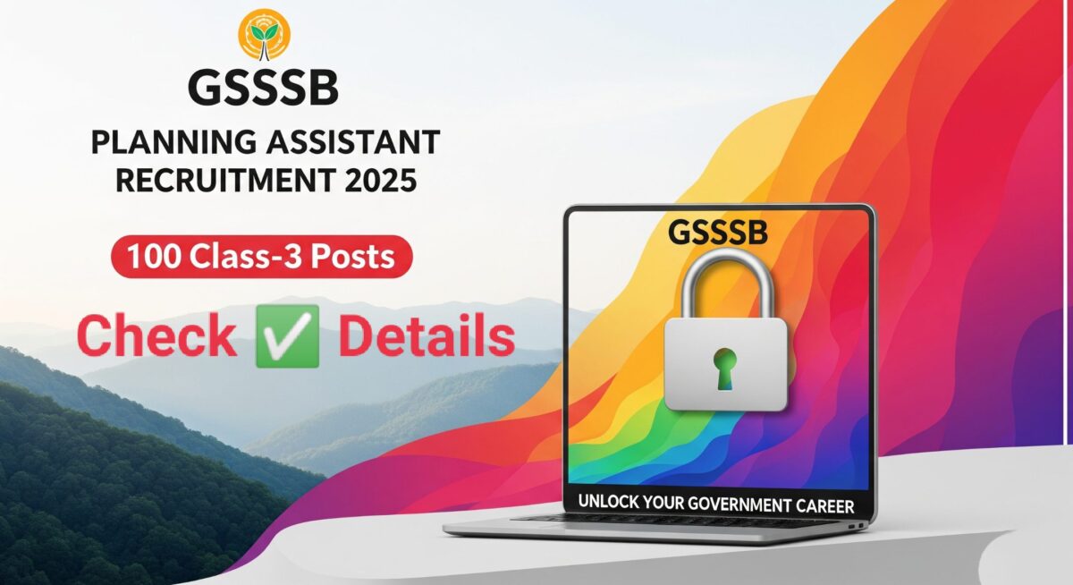 GSSSB Planning Assistant Executive Recruitment