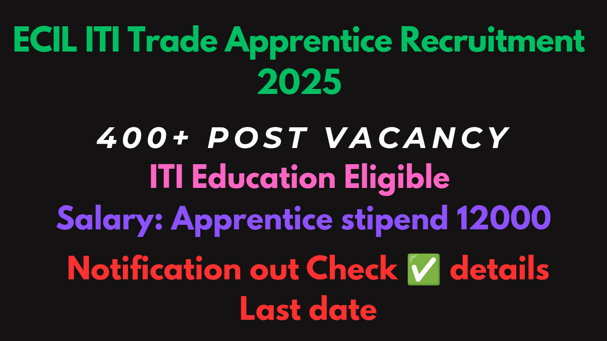ECIL ITI Trade Apprentice Recruitment